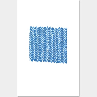 Hand Knit French Blue Posters and Art